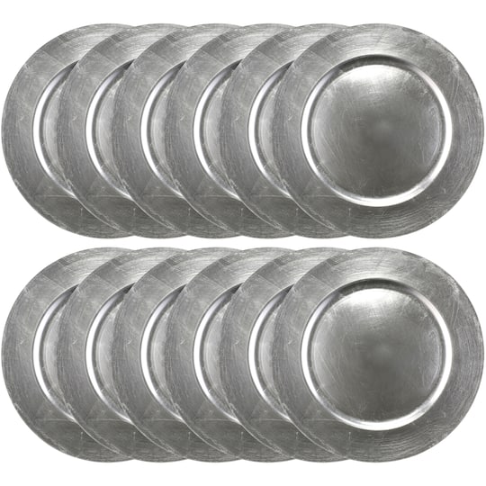 12 Pack: Silver Charger Plate by Celebrate It&#x2122;